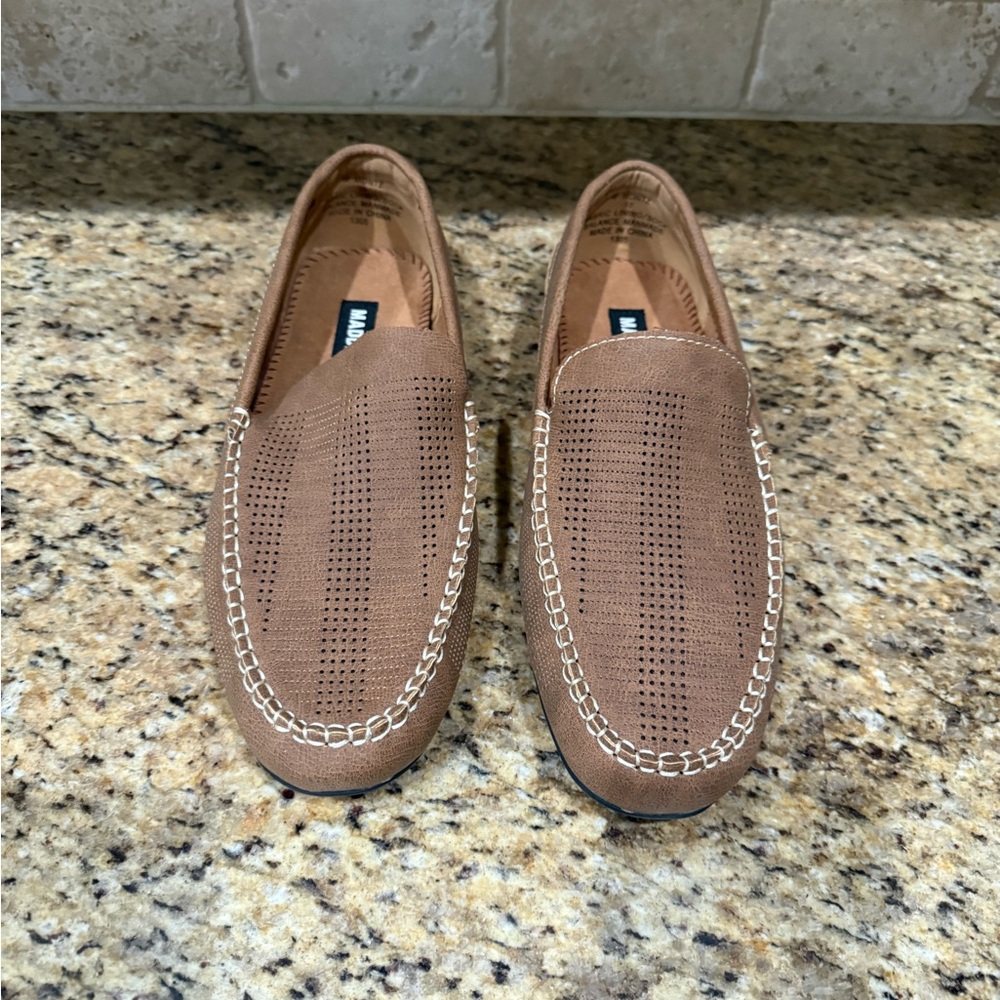 Alden Tan Perforated Loafers for Men